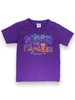 Vintage Roswell New Mexico Kids Purple Destination Travel T Shirt Small / Sm / S